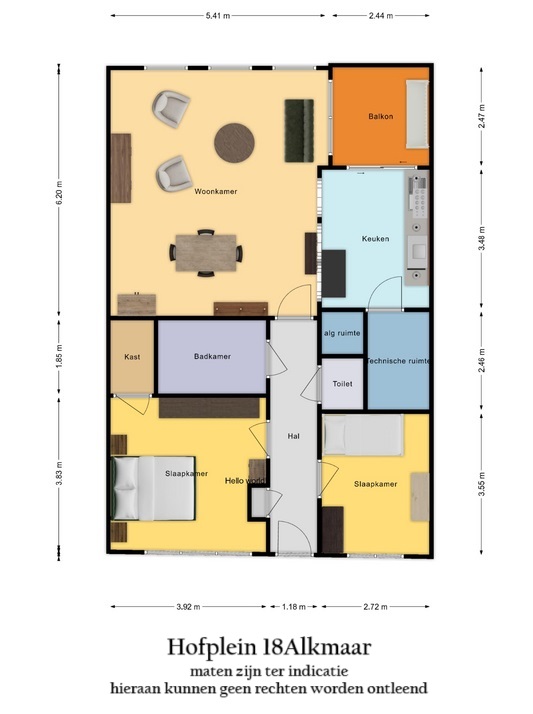 plattegrond Hofplein 18 Alkmaar